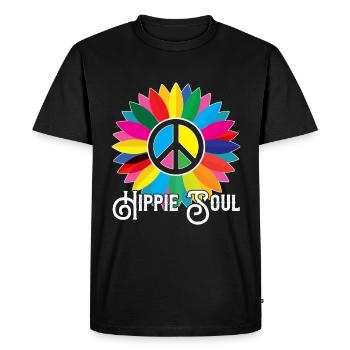Âme hippie - T-shirt Premium bio Homme - noir - Devant - Nico (187cm)