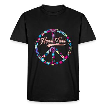 Âme hippie - T-shirt Premium bio Homme - noir - Devant - Nico (187cm)