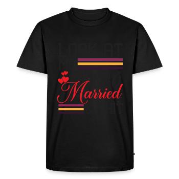 Regardez-moi me marier tous - T-shirt Premium bio Homme - noir - Devant - Nico (187cm)