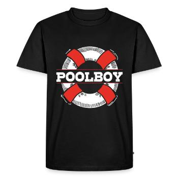 Piscine garçon de piscine - Sauveteur - T-shirt Premium bio Homme - noir - Devant - Nico (187cm)
