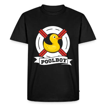 Pool Boy Swimming Pool - Lifeguard - Men's Premium Organic T-Shirt - black - Front - Nico (187cm)