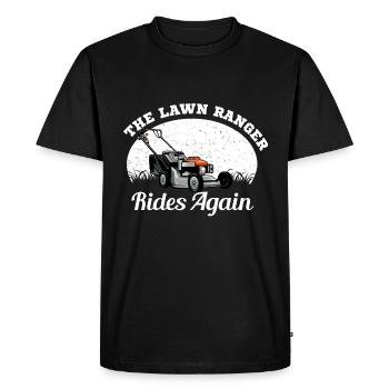 The Lawn Ranger rides lawn again for Father's Day - Men's Premium Organic T-Shirt - black - Front - Nico (187cm)