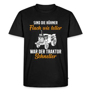 tracteur tracteur dire agriculteur agriculteur - T-shirt Premium bio Homme - noir - Devant - Nico (187cm)