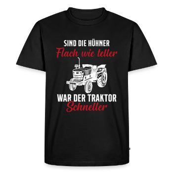 tracteur tracteur dire agriculteur agriculteur - T-shirt Premium bio Homme - noir - Devant - Nico (187cm)