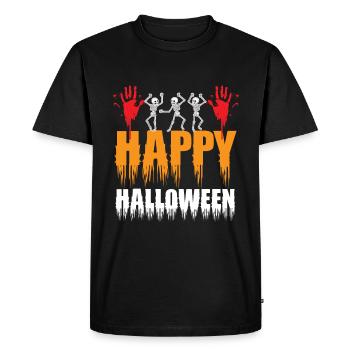 Cheerful Halloween outfit for October 31st - Men's Premium Organic T-Shirt - black - Front - Nico (187cm)