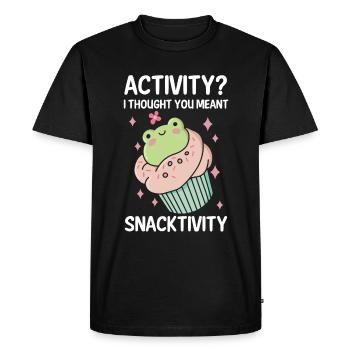 Activité Je pensais que vous vouliez dire grignotation - T-shirt Premium bio Homme - noir - Devant - Nico (187cm)
