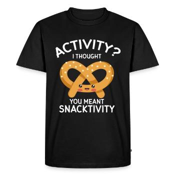 Snacks sucrés et snacks gourmands - T-shirt Premium bio Homme - noir - Devant - Nico (187cm)