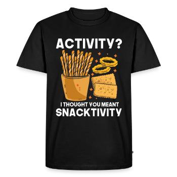 Activité Je pensais que vous vouliez dire grignotation - T-shirt Premium bio Homme - noir - Devant - Nico (187cm)