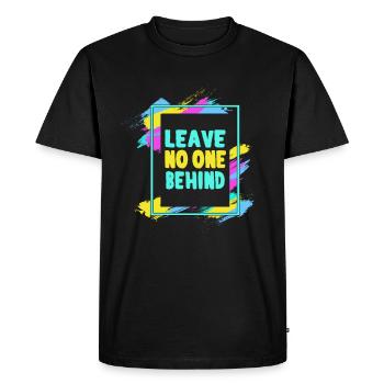No human being is illegal Human rights Leave no - Men's Premium Organic T-Shirt - black - Front - Nico (187cm)