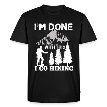 Hiker Gift Idea Hiking Mama Women Hiking - Men's Premium Organic T-Shirt - black - Front - Nico (187cm)