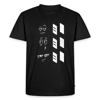 Physique quantique Motif de l’étude de la physique - T-shirt Premium bio Homme - noir - Devant - Nico (187cm)