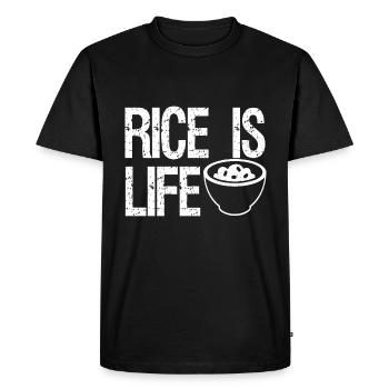 Rice is Life Philippines Filipino Pinoy Gift - T-shirt Premium bio Homme - noir - Devant - Nico (187cm)