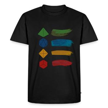 Jeu de rôle D20 Dice Jeu de société Nuit - T-shirt Premium bio Homme - noir - Devant - Nico (187cm)