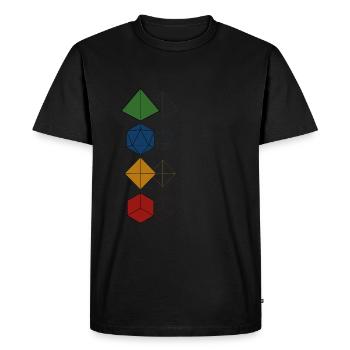 Motif jeu de rôle D20 cube RPG Fantasy Pen et - T-shirt Premium bio Homme - noir - Devant - Nico (187cm)