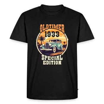 Oldtimer vintage 1933 Special Edition - Men's Premium Organic T-Shirt - black - Front - Nico (187cm)