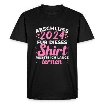 Remise des diplômes 2024 Obtention du diplôme d’études secondaires - T-shirt Premium bio Homme - noir - Devant - Nico (187cm)