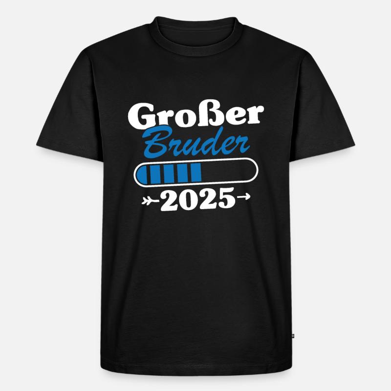 Großer Bruder Loading 2025 - Männer Premium Bio T-Shirt - Schwarz