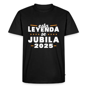 Humour 2025 Cadeau de retraite, Retraité 2025 - T-shirt Premium bio Homme - noir - Devant - Nico (187cm)