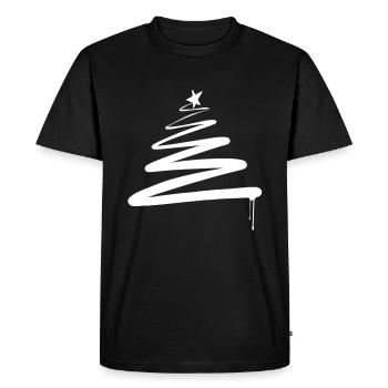arbre de Noël arbre de Noël graffiti - T-shirt Premium bio Homme - noir - Devant - Nico (187cm)