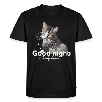Sleep shirt good night good night - Men's Premium Organic T-Shirt - black - Front - Nico (187cm)