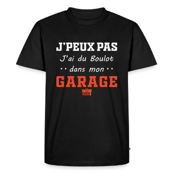 I can't I have a job at the handyman dad garage - Men's Premium Organic T-Shirt - black - Front - Nico (187cm)