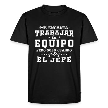 Seulement quand je suis le patron Patron Gracious Gift - T-shirt Premium bio Homme - noir - Devant - Nico (187cm)