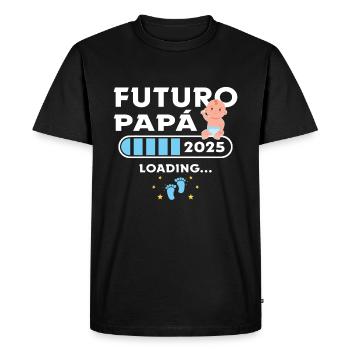 Future Pope 2025 First-time Father 2025 - Men's Premium Organic T-Shirt - black - Front - Nico (187cm)