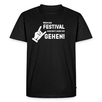 Festival Shirt · Open air Party · Musik Geschenk - Männer Premium Bio T-Shirt - Schwarz - Vorne - Nico (187cm)