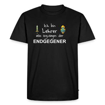 Chef final enseignant - idée cadeau - T-shirt Premium bio Homme - noir - Devant - Nico (187cm)