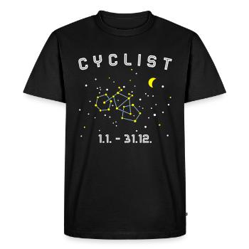 Sternzeichen Cyclist Radler Fahrrad Sternbild - T-shirt Premium bio Homme - noir - Devant - Nico (187cm)
