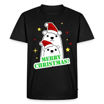 Joyeux Noël - T-shirt Premium bio Homme - noir - Devant - Nico (187cm)