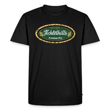 Fichtelhills Premium Pils - T-shirt Premium bio Homme - noir - Devant - Nico (187cm)
