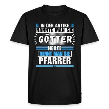 Les dieux dans l’Antiquité. Le pasteur d’aujourd’hui - T-shirt Premium bio Homme - noir - Devant - Nico (187cm)