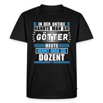 Les dieux dans l’Antiquité. Aujourd’hui Conférencier - T-shirt Premium bio Homme - noir - Devant - Nico (187cm)
