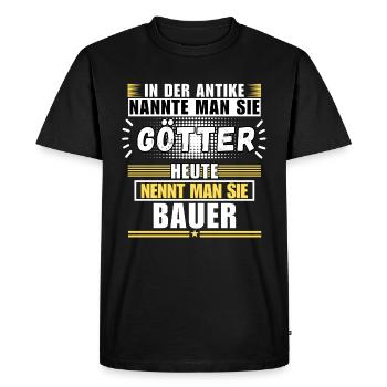 Les dieux dans l’Antiquité. Aujourd’hui agriculteur - T-shirt Premium bio Homme - noir - Devant - Nico (187cm)