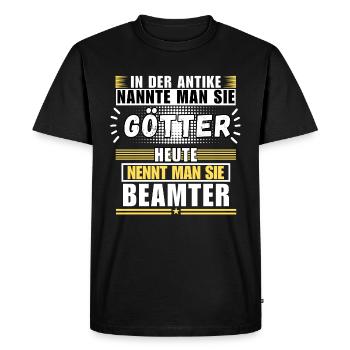 Dieux dans l'Antiquité. Aujourd'hui fonctionnaire - T-shirt Premium bio Homme - noir - Devant - Nico (187cm)