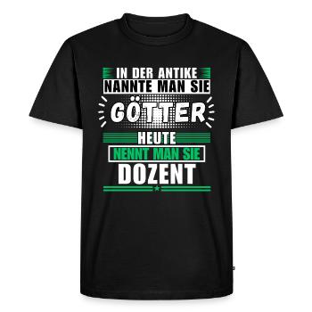 Les dieux dans l’Antiquité. Aujourd’hui Conférencier - T-shirt Premium bio Homme - noir - Devant - Nico (187cm)
