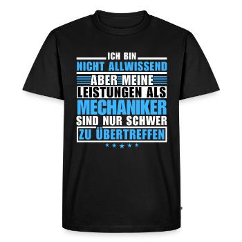 Unmatched performance as a mechanic - Men's Premium Organic T-Shirt - black - Front - Nico (187cm)