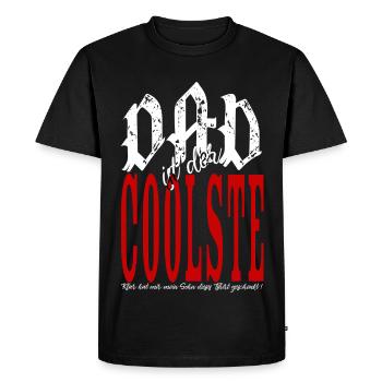 Papa est le plus cool - Cadeau de son fils - T-shirt Premium bio Homme - noir - Devant - Nico (187cm)