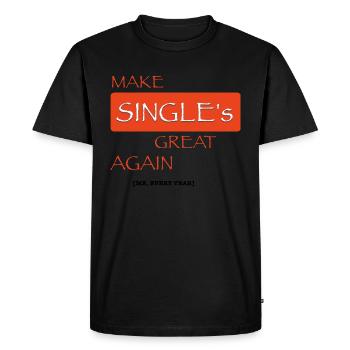 Single - Men's Premium Organic T-Shirt - black - Front - Nico (187cm)