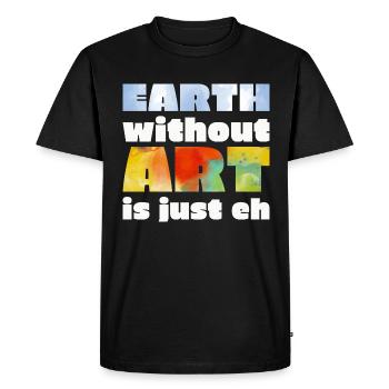 Professeur d’art Drôle de dicteur Cours d’art Cours d’art - T-shirt Premium bio Homme - noir - Devant - Nico (187cm)