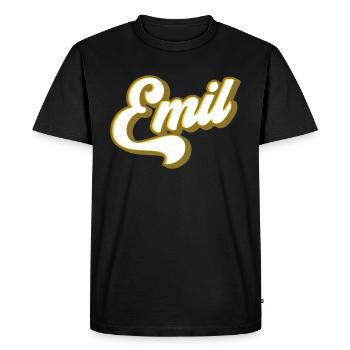 Emil | Couleurs changeantes - T-shirt Premium bio Homme - noir - Devant - Nico (187cm)
