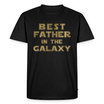 meilleur père dans la galaxie - T-shirt Premium bio Homme - noir - Devant - Nico (187cm)