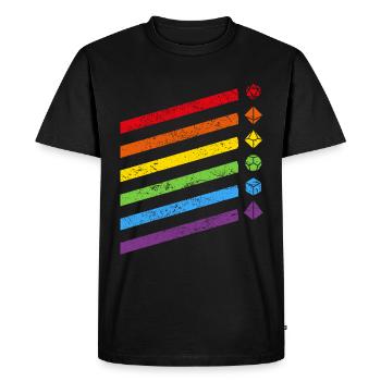 Dés jeu de société dragon gamer cadeau RPG - T-shirt Premium bio Homme - noir - Devant - Nico (187cm)