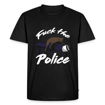 Fuck the Police Doggystyle - Men's Premium Organic T-Shirt - black - Front - Nico (187cm)