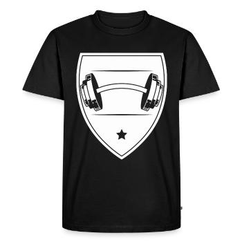 Musculation Haltérophilie Fitness Workout - T-shirt Premium bio Homme - noir - Devant - Nico (187cm)