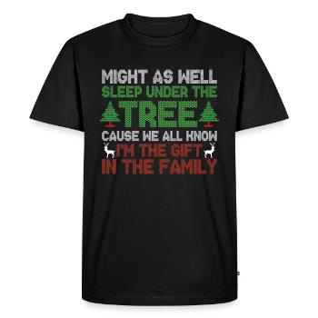 All know i'm the gift in the family - Men's Premium Organic T-Shirt - black - Front - Nico (187cm)