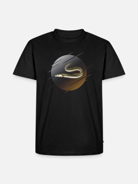 Eel fishing worm fish - Men's Premium Organic T-Shirt - black
