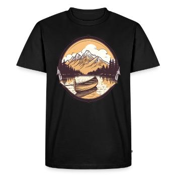 Canoe Canadian Boat Outfit For Canoeists - Men's Premium Organic T-Shirt - black - Front - Nico (187cm)