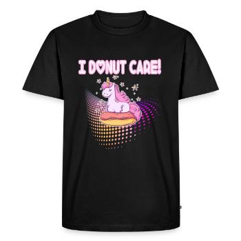 Je Donut licorne soins Donut - T-shirt Premium bio Homme - noir - Devant - Nico (187cm)